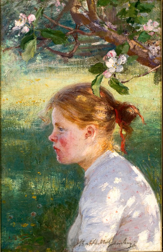 Elin Danielson-Gambogi - Under the apple tree (1898)