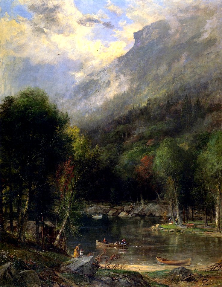 Samuel Lancaster Gerry - Old Man of the Mountains near Profile House, White Mts. (1886)