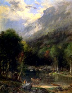 Samuel Lancaster Gerry - Old Man of the Mountains near Profile House, White Mts. (1886)