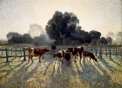 Elioth Gruner - Spring frost - Google Art Project. Free illustration for personal and commercial use.