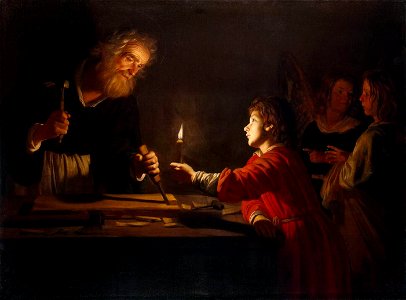 Gerrit van Honthorst - Childhood of Christ - WGA11656. Free illustration for personal and commercial use.