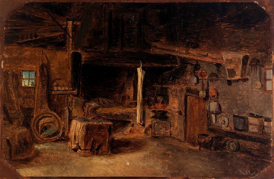 Eliphalet Frazer Andrews - Interior of a Smithy - Smithsonian American Art Museum