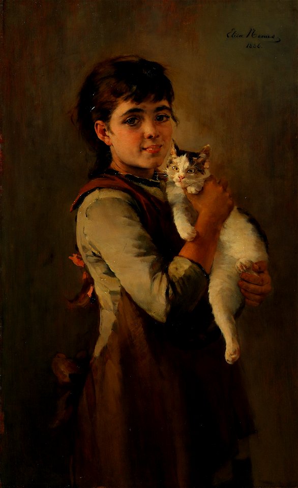 Elisa Baronin von Ransonnet-Villez-Nemes - Zwei Kätzchen - 3586 - Kunsthistorisches Museum