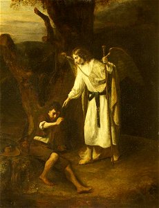 Gerrit Willemsz. Horst (c.1612-1652) - Tobias and the Angel - 21101 - National Trust. Free illustration for personal and commercial use.