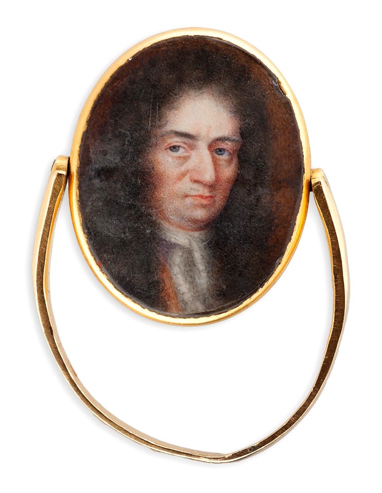 Elias Brenner - Kaksi miesmuotokuvaa kehystetty kantasormukseen - S 322 - Finnish National Gallery