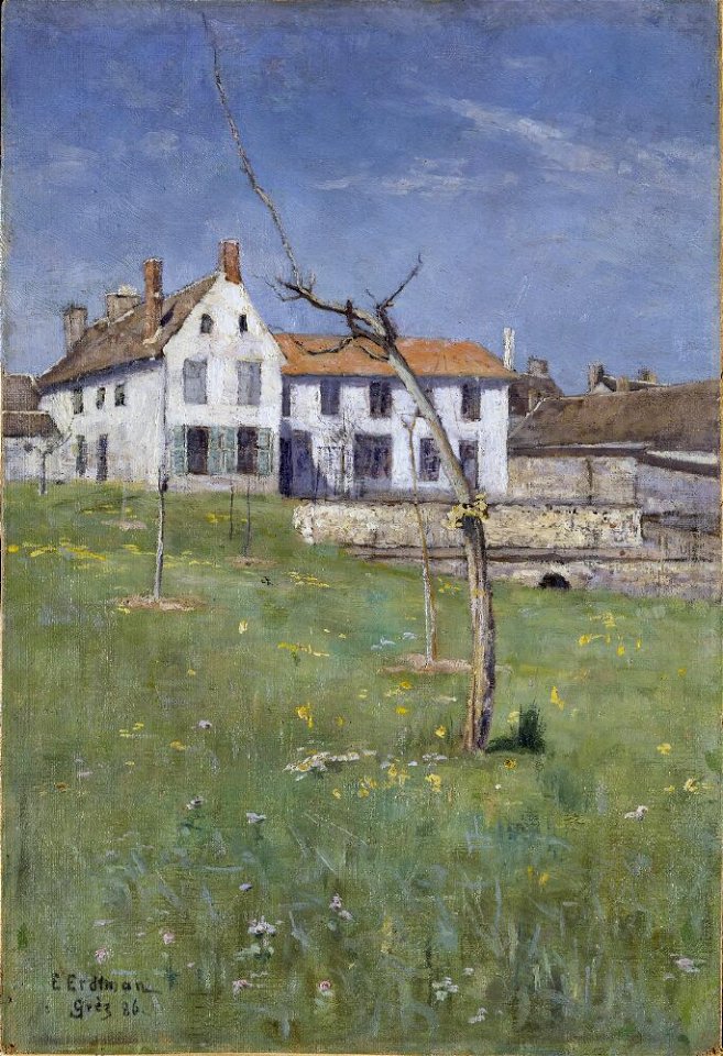 Elias Erdtman - The Laurent Boarding House, Grez-sur-Loing - NM 3966 - Nationalmuseum