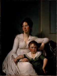 Elisabeth Henriette Bruun de Neergaard med sin ældste søn Henrik