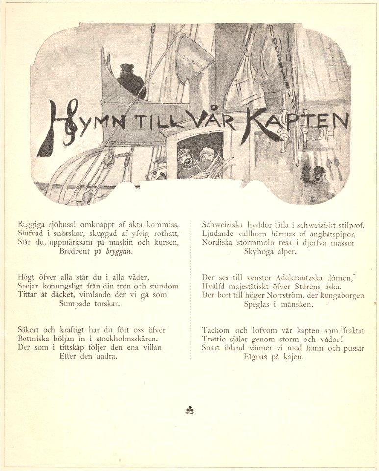 Elias Sehlstedt Hymn till vår kapten Ill av Carl Larsson
