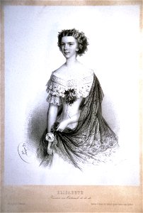 Elisabeth Kaiserin von Österreich Litho