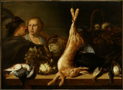 Elias Vonck - Stand with vegetables and a hare - M.Ob.2548 MNW - National Museum in Warsaw
