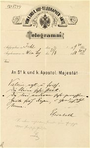 Elisabeth Telegramm 1896-09-25