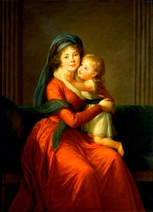 Elisabeth Vigee-Lebrun - Portrait of princess Alexandra Golitsyna and her son Piotr - Google Art Project. Free illustration for personal and commercial use.