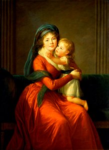 Elisabeth Vigee-Lebrun - Portrait of princess Alexandra Golitsyna and her son Piotr - Google Art Project