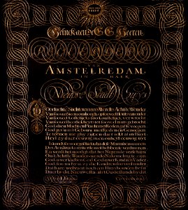 Elias Noski - Engraved poem by C. Huygens- 'Geluck aen de E.E. Heeren Regeerders van Amstelredam...' - Google Art Project