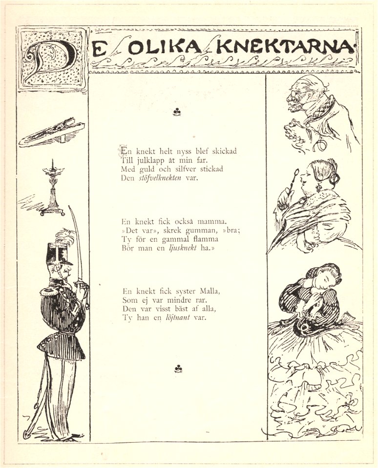 Elias Sehlstedt De olika knektarna Ill av Carl Larsson