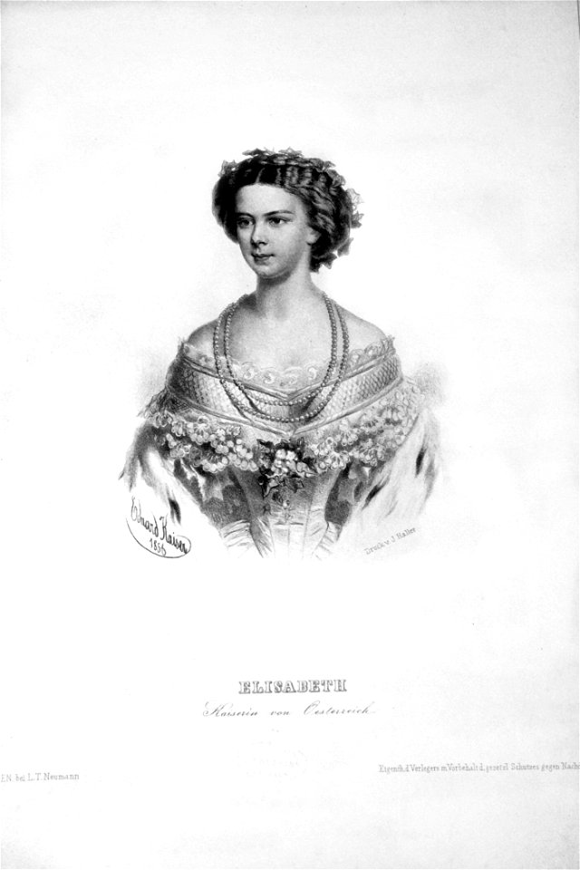 Elisabeth von Österreich-Ungarn Litho 05