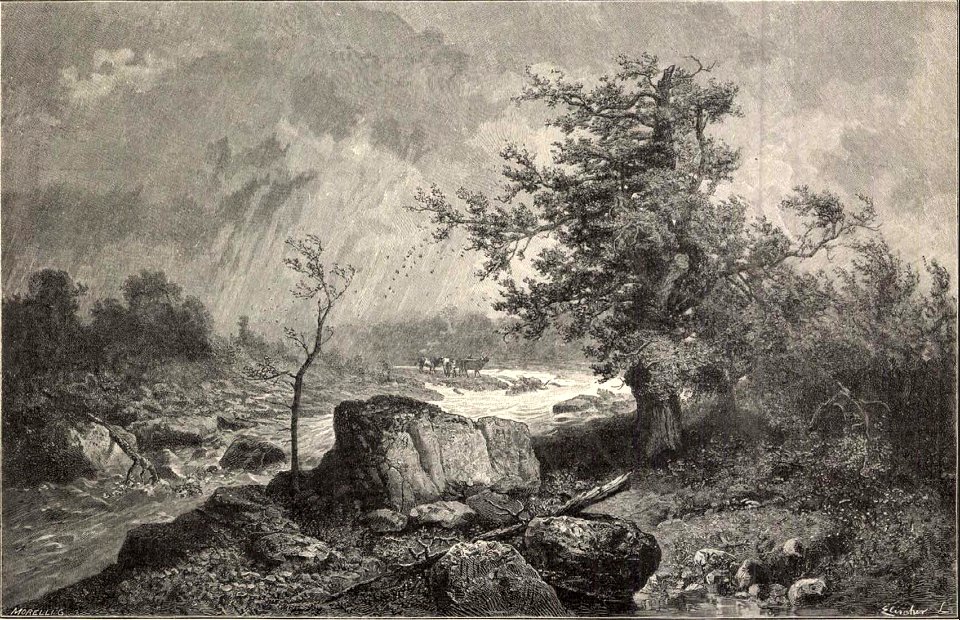 Elischer Lajos, Zivatar után festmény, Morelli metszete. VU. 1899. június