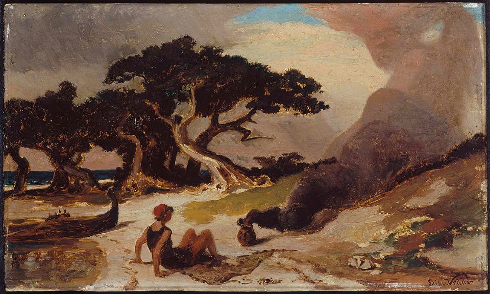 Elihu Vedder - Fisherman and the Genie (Sketch) - 26.770 - Museum of Fine Arts