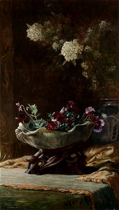 Elihu Vedder - Pansies and Spirea - 1974.56 - Yale University Art Gallery