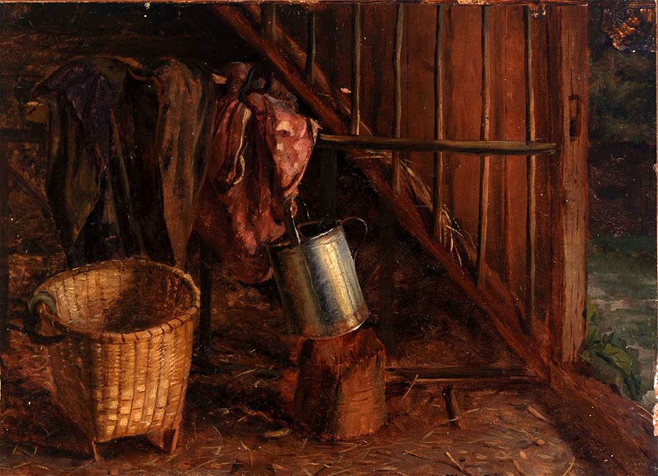 Eliphalet Frazer Andrews - Interior of a Stable - Smithsonian American Art Museum