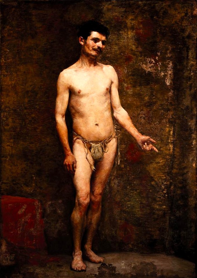 Eliseu Visconti - Nu masculino - Vencedor do concurso para bolsa na França - 1892