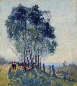 Elioth Gruner - The wattles - Google Art Project. Free illustration for personal and commercial use.