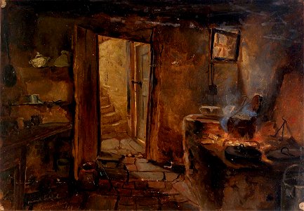 Eliphalet Frazer Andrews - Interior of a Kitchen - Smithsonian American Art Museum
