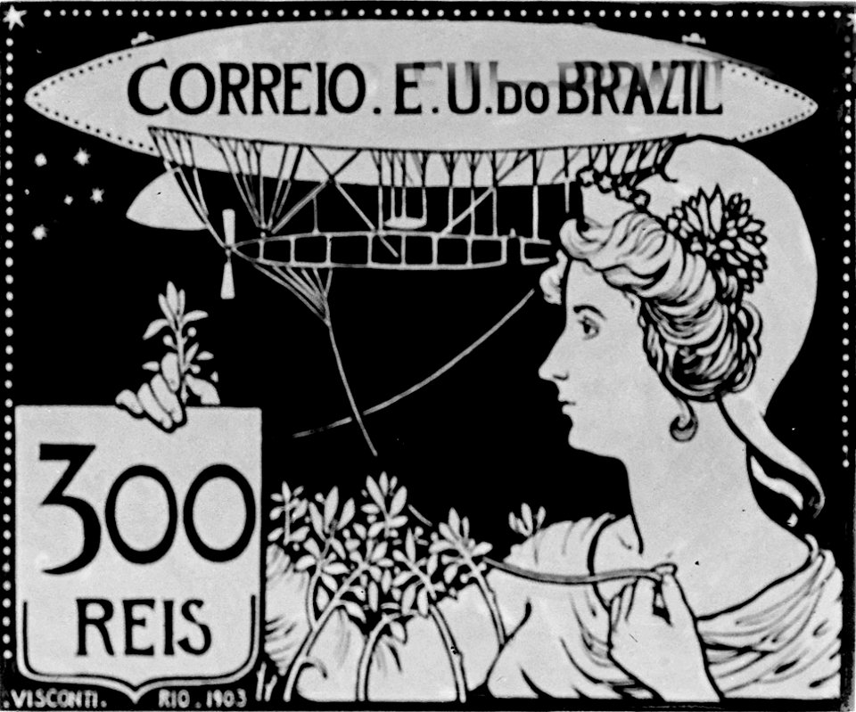 EliseuVisconti-A809-A Aeronáutica – Projeto para selo integrante da coleção vencedora do concurso dos Correios de 1904