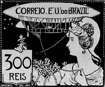 EliseuVisconti-A809-A Aeronáutica – Projeto para selo integrante da coleção vencedora do concurso dos Correios de 1904