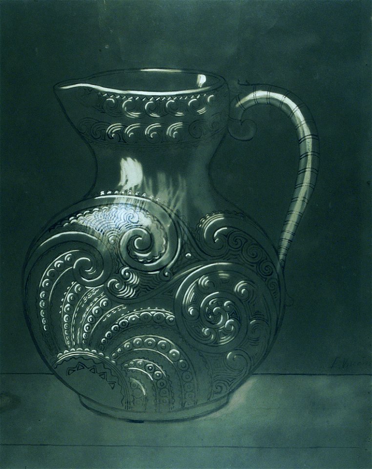 EliseuVisconti-A829-Vaso de cristal ou vidro – Estudo para vaso