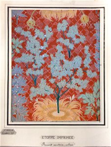 EliseuVisconti-A831-Árvores-Etoffe en soie-Anemone-Etoffe Imprimée – Estudo para tecido