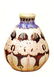 EliseuVisconti-C809-Vaso decorado com árvores estilizadas