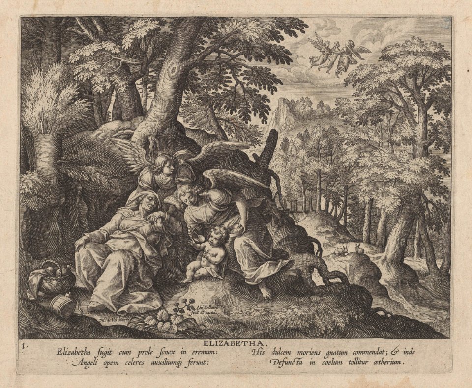 Elisabeth print by Maerten de Vos, S.I 802, Prints Department, Royal Library of Belgium