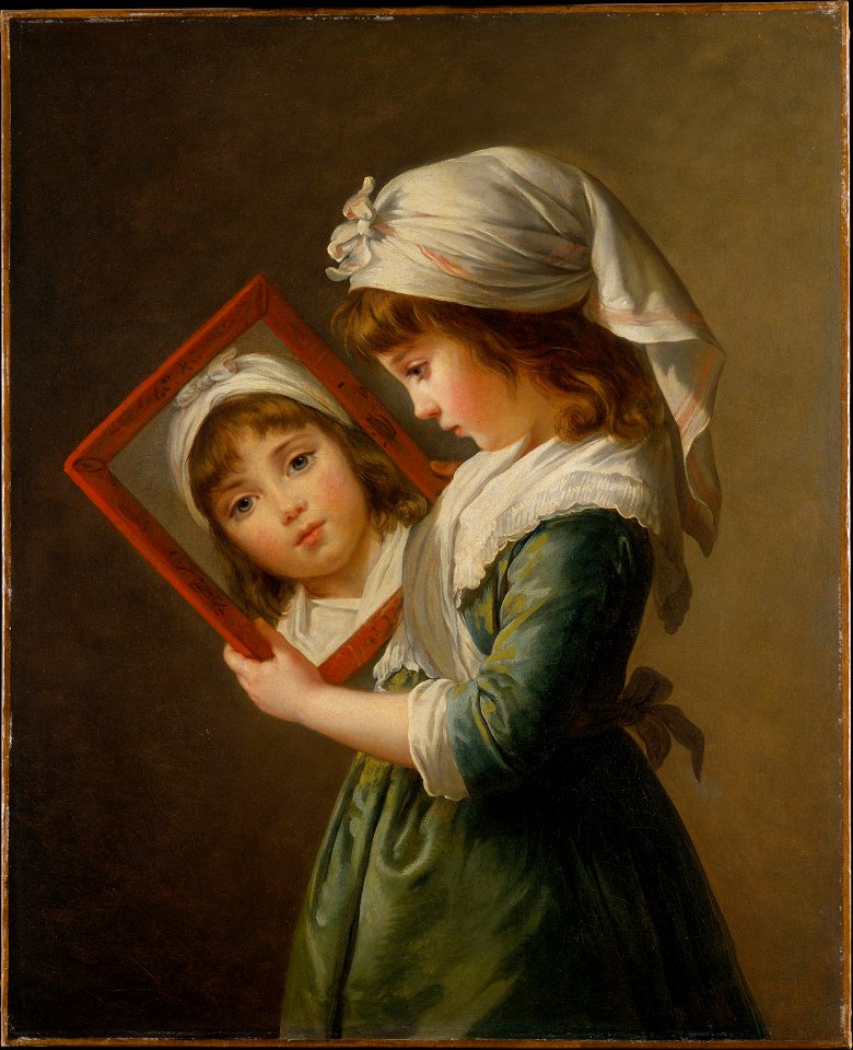 Elisabeth Louise Vigée Le Brun - Julie Le Brun (1780–1819) Looking in a Mirror - 2019.141.23 - Metropolitan Museum of Art