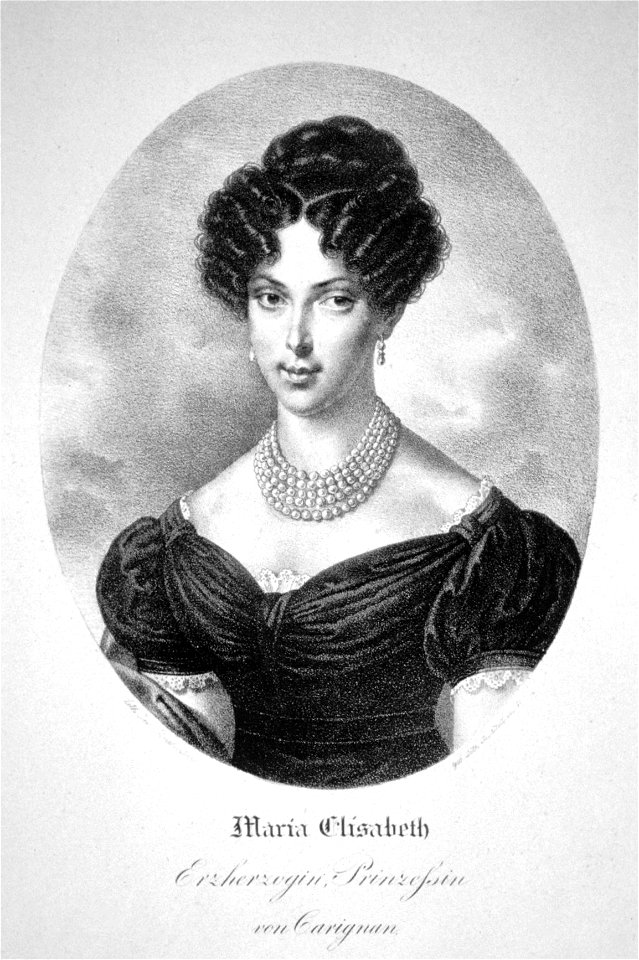 Elisabeth Maria von Savoyen-Carignan Litho