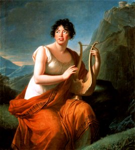 Elisabeth Vigée-Lebrun - Portrait of Madame de Staël as Corinne on Cape Misenum - WGA25074