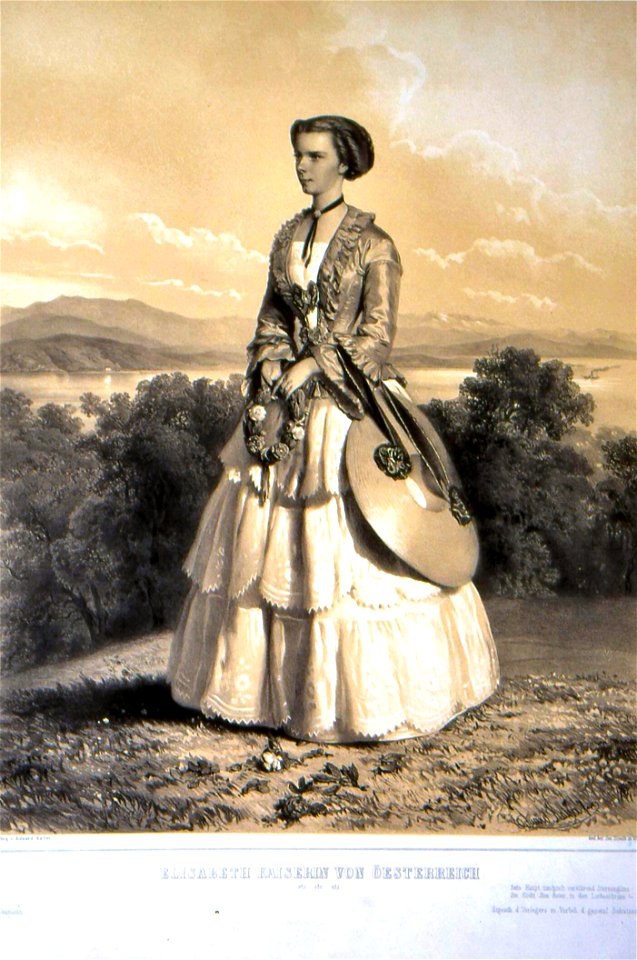 Elisabeth von Österreich Kaiserin Litho