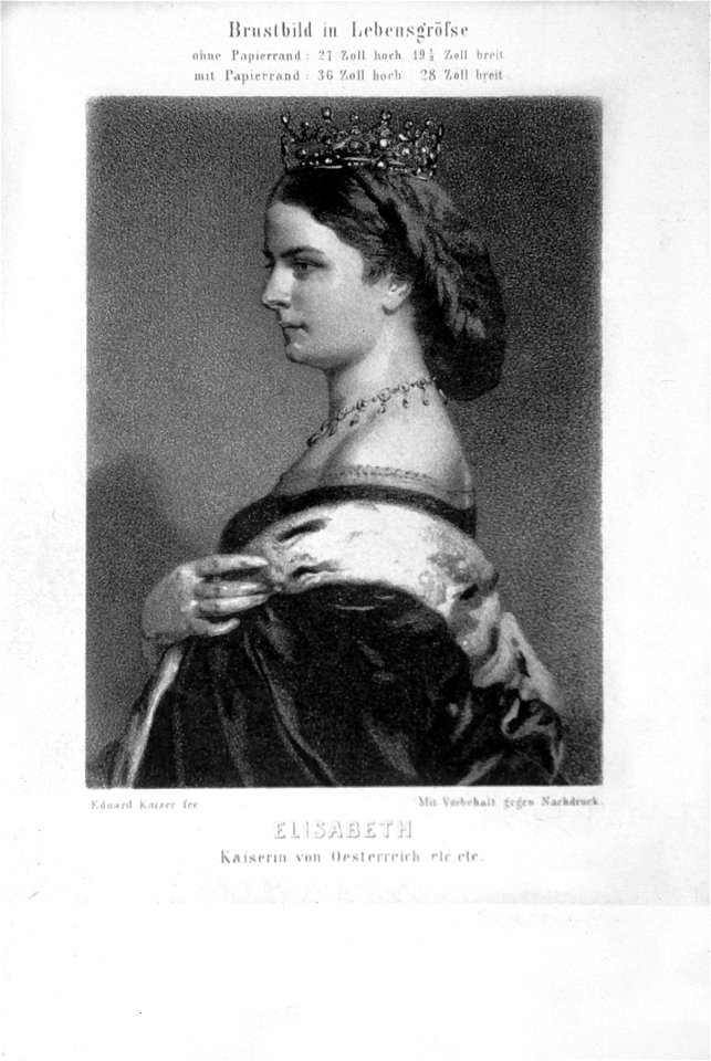 Elisabeth von Österreich-Ungarn Litho 04