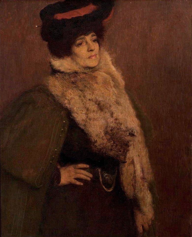 Eliseu Visconti - Retrato da escultora Nicolina Vaz de Assis