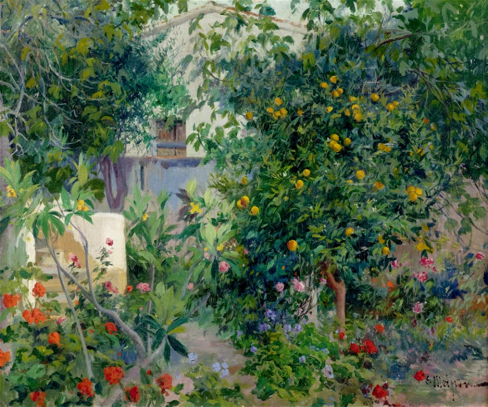 Eliseo Meifren y Roig Jardin con Flores