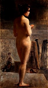 Eliseu Visconti - Nu feminino de costas 1894