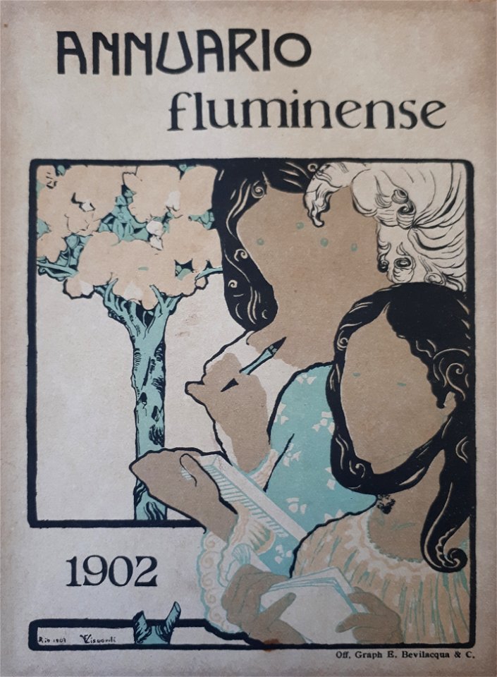 EliseuVisconti-A852-Três figuras femininas – Prova para a capa do Annuário Fluminense 1902 (2)