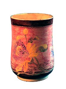 EliseuVisconti-C810-Vaso decorado com flores amarelas