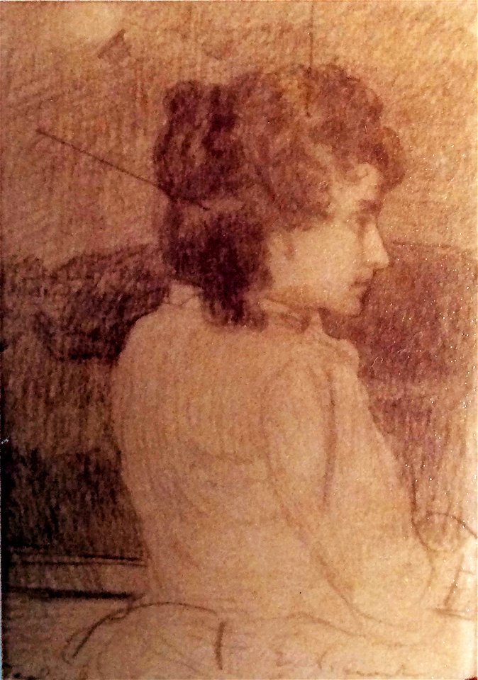 EliseuVisconti-D233-Retrato de moça de perfil – Estudo
