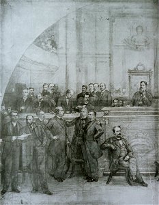 EliseuVisconti-D741-Assinatura da Constituição de 1891 – Cartão (lado esquerdo) da mesa diretora da Assembleia Legislativa do Rio de Janeiro – Palácio Tiradentes