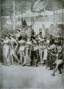 EliseuVisconti-D739-O Progresso do Rio – Cartão para o tríptico “Deveres da Cidade” do Palácio Pedro Ernesto – Rio de Janeiro – Painel Central