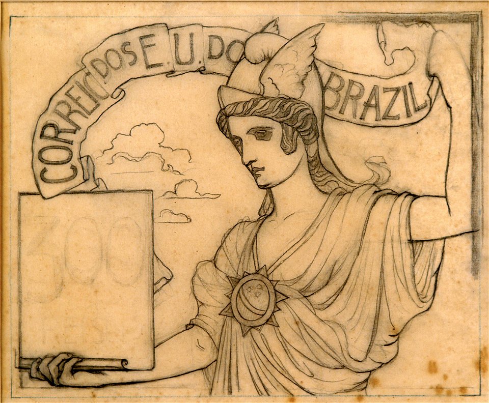 EliseuVisconti-D812-O Comércio – Estudo para selo integrante da coleção vencedora do concurso dos Correios de 1904