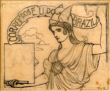 EliseuVisconti-D812-O Comércio – Estudo para selo integrante da coleção vencedora do concurso dos Correios de 1904