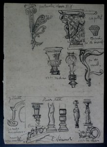 EliseuVisconti-D863-Peças torneadas em madeira – Desmembrado de um caderno de anotações