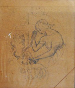 EliseuVisconti-D866-A Lei Áurea – Estudo preliminar para selo integrante da coleção vencedora do concurso dos Correios de 1904